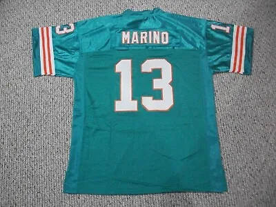 DAN MARINO Unsigned Custom Miami Sewn New Football Jersey Size S-3XL Teal/White • $38.05