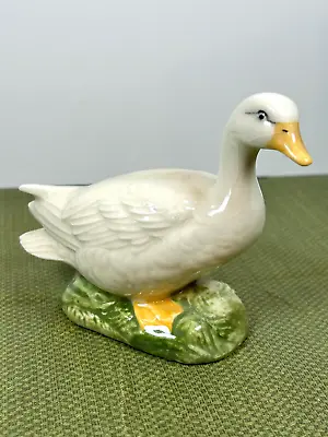 Ceramic White Goose Duck 4  Tall Figurine Vintage MCM Garden Pond Figurine • $4.49