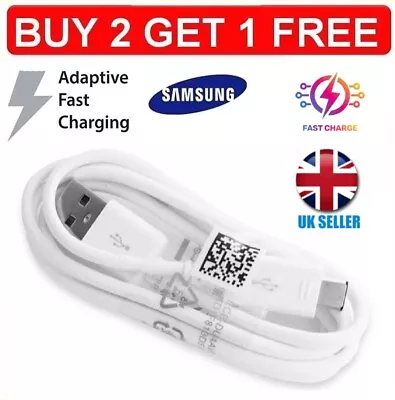 Fast Charging Samsung Galaxy A3 A5 J5 S6 S8 S8+ S9 S9+ Fast Charger USB Cable UK • £3.49