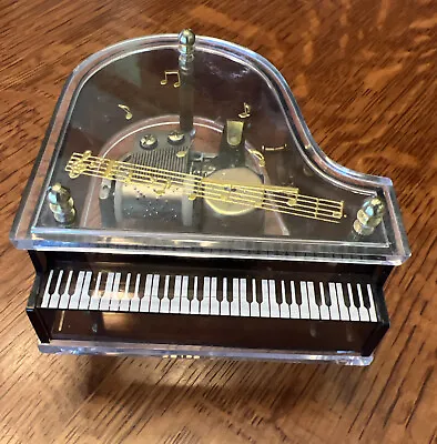 Vintage Schmid Music Box Lucite Mini Grand Piano • $10.99