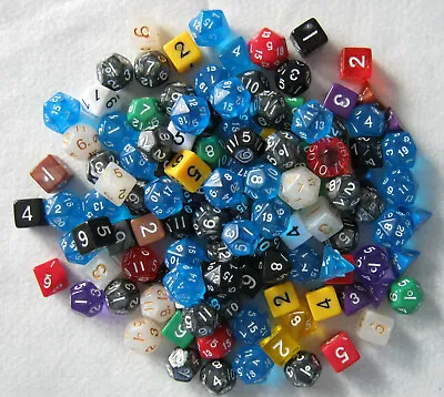Bulk MISPRINT Plastic Dice Over 1/2 A Pound! Assorted Sizes Colors RPG Die Lot • $14.24