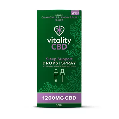 CBD Vitality Sleep Support Drops & Spray 1200mg In 30ml • £24.99