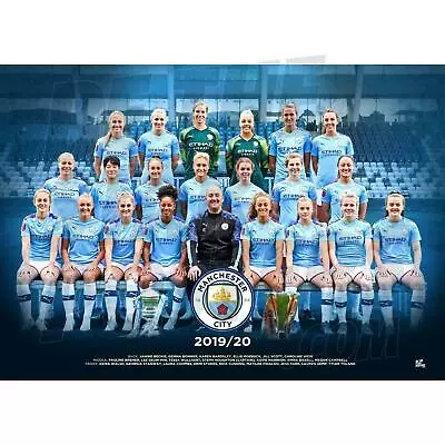 MANCHESTER CITY WOMEN FC Team Poster 2019/20 - OFFICIALLY LICENSED PRODUCT A3 • £5