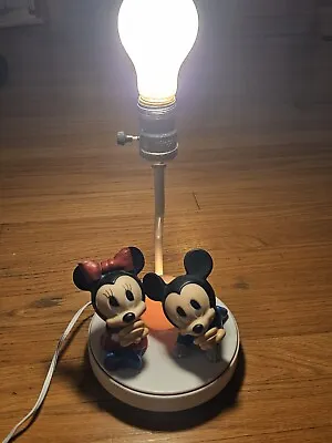 Vintage Baby MICKEY & MINNIE Mouse Nursery Lamp Nightlight Walt Disney • $18.50