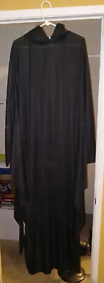 Men's Grim Reaper Scream Black Robe With Hood Halloween Costume • $24