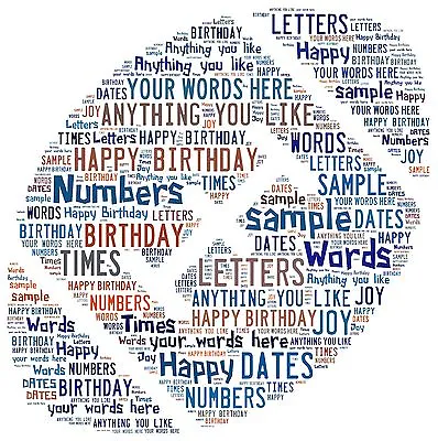 Word Art Personalised Gift Present Keepsake Rugby Brother Son Birthday Dad Uncle • £3.70