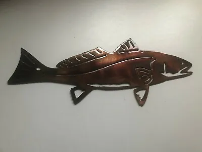 Red Fish - Metal Wall Art - Copper 48  Wide With Metal Support Stand Offs • $194.99
