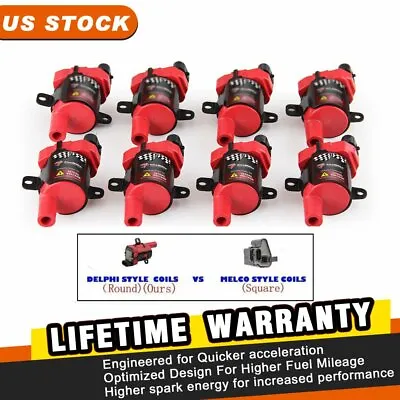 $89.95 • Buy Ignition Coils Pack Of 8 For CHEVROLET SILVERADO 1500 2500 LS1 LS3 4.8/5.3/6.0L