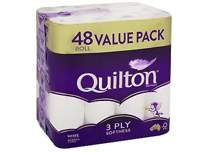 48x Quilton Toilet Paper Tissue Rolls Thick Soft Absorbent 3-Ply 180 Sheets • $30.35