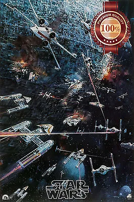 Star Wars X-wing Dog Fight Oil Painting Classic Art Print Premium Poster • $119.95