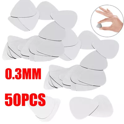 Lots Of 50 Pcs 0.3mm Stainless Steel Blank Guitar Picks Plectrums Thin • $11.99