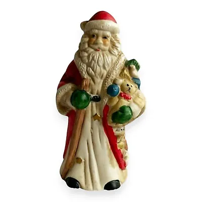 Vintage Mid West Importers Santa Claus Figure With Toys Stars Christmas Ceramic • $22.47
