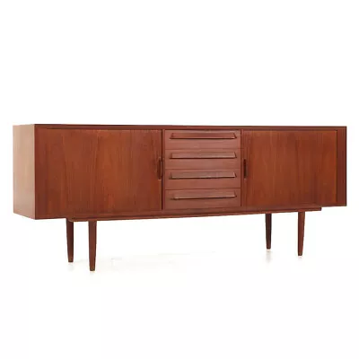 Svend Madsen Style Mid Century Danish Teak Tambour Door Credenza • $4947