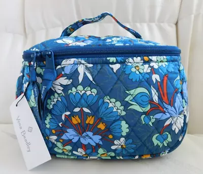 VERA BRADLEY Zip Travel Cosmetic Case - Floral Bursts - Blue - Exact One - NWT • $36.95