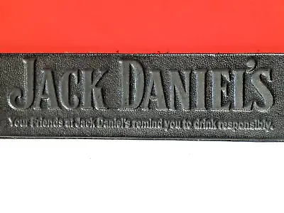 Jack Daniels Black Leather Bracelet Wristband Jack Daniel's • £11.39