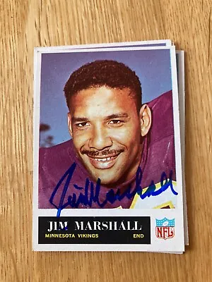 Minnesota Vikings Jim Marshall Signed 1965 Philadelphia Card • $49.99