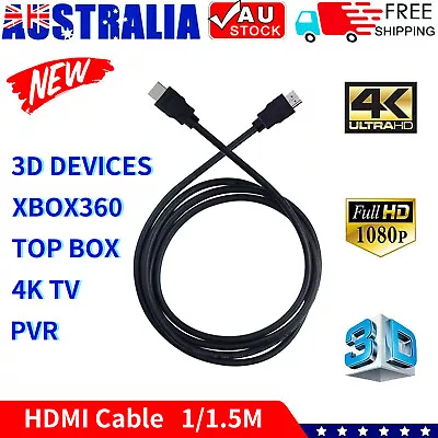 $4.89 • Buy Premium 1/1.5M HDMI Cable V2.0 3D Ultra HD 4K 1080p High Speed W/ Ethernet HEC