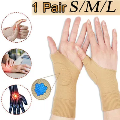 Thumb Support Arthritis X2 Left Right Hand Brace Splint Gel Wrist Spica Sprain • £5.95