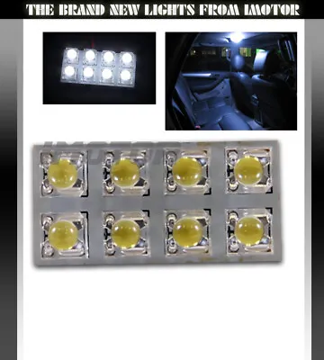 Hi Power 8 LED BA9S/194/168/T10 Adapter Dome Map Trunk Courtesy Lights White • $6.36