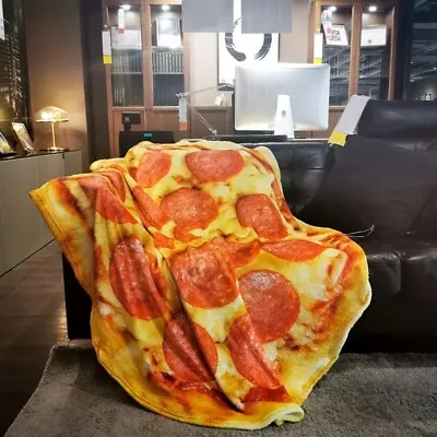 Pizza Blanket Soft And Warm For All Seasons Couch Sofa Office Bed Camping • £9.99