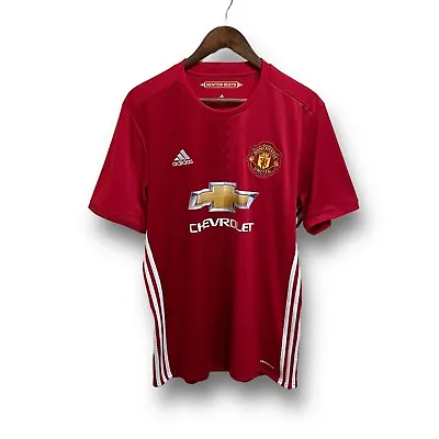 Adidas Climacool Manchester United Chevrolet Graphic Jersey Red Large 22 X 29.5 • $28.41