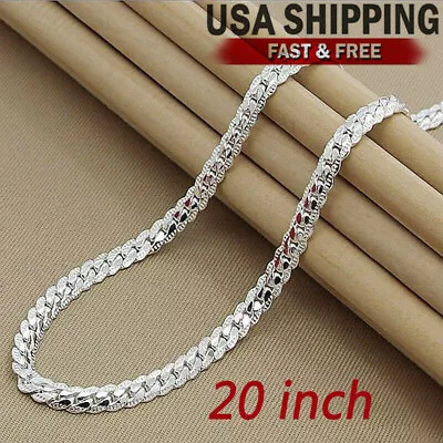 20  Mens Womens 925 Silver 5mm Wide Snake Chain Necklace • $7.99