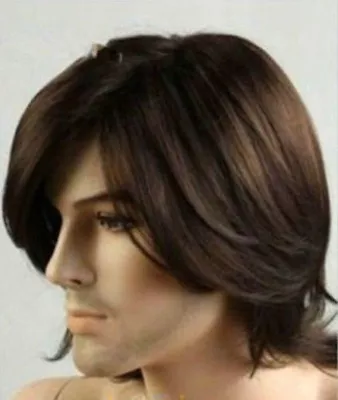 100% Real Hair! COS WIG New Fashion Male Dark Brown Wig Fashion Men's Hair Wig • $33.44