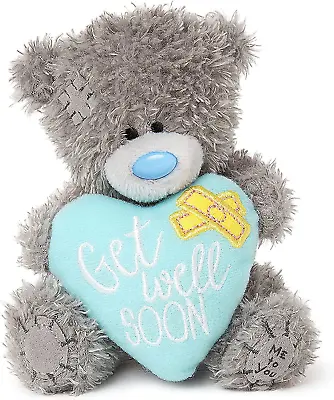 £18.97 • Buy Me To You Tatty Teddy With Get Well Soon Heart - Official Collection, Blue,Grey