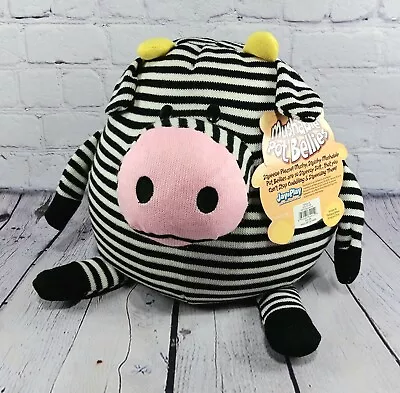 Nwt Jay At Play 10  Mushable Pot Bellies Cow Black/white/striped Stuffed Plush • $24.95