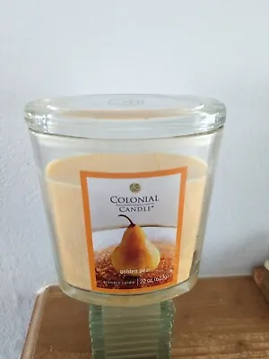 Very Rare Treasure From COLONIAL Candle USA -  GOLDEN PEAR  Large Jar!! • £17.99