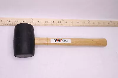 Yiyitools Mallet Hammer Rubber W/ Wood Handle Black 8 Oz. • $3.93