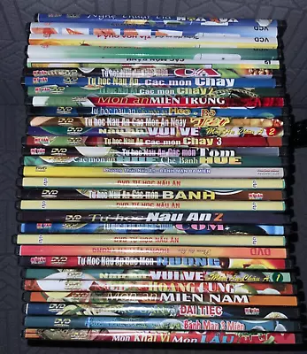 Lot Of 30 Various Vietnamese Cooking Recipe DVD's & VCD's - Vietnamese DVD • $225