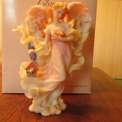 Seraphim Classics Angel Leah Bless Our Home With Birds 2000 Roman 81662 • $15