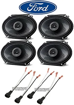 Kenwood 6x8  Front+Rear Speaker Replacement Kit For 99-04 Ford F250/350/450/550 • $137
