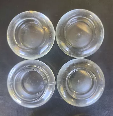 Vintage Glass Crystal Tea Light Votive Candle Holders. Set Of Four • $6.80