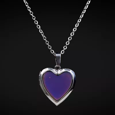 Mood Necklaces Heart Pendant Necklace Temperature Control Color Change NecklBHQ • $1.44