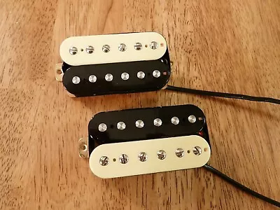 Humbucker Pickup Set Zebra Alnico 5 Magnets Vintage Output Four Conductor Wired • $33.29