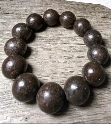 Φ16mm Northwest African Desert Chondrite Meteorite Beaded Bracelet • $399