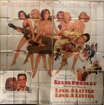 Rare Original 1968 Live A Little Love A Little 6 Sheet Poster Elvis Presley • $275