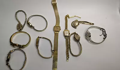 FF ) 10 Lots Of Vintage Used Women's Silver & Gold Filled Wristwatches • $14.50