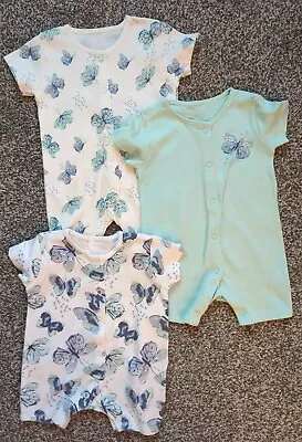 GEORGE Baby Girls 0-3 Months Summer Romper Outfit Set (A90) • £1.90