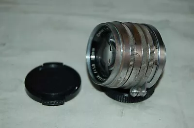 Canon Serenar 1.8/50 Mm Chrome Lens. 39mm Mount (LTM) Caps. 68236. UK Sale • £99.99