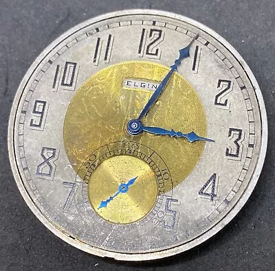 Elgin Grade 303 Pocket Watch Movement 12s 7j Openface Model 3 Repair F6451 • $24.99