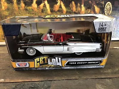 1958 Chevy Impala Get Low 1:24 Scale Diecast Motor Max MX9025 • $50