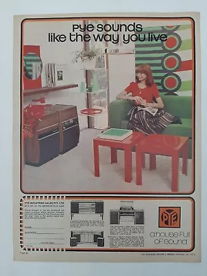 Vintage Australian Advertising 1973 Ad PYE ELECTRONIC EQUIPMENT Stereo Art • $17.95