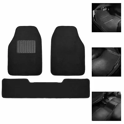 Car Floor Mats For Sedan Car SUV 3 Piece Carpet Floor Mats Black • $23.99