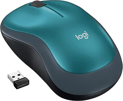 Logitech M185 Wireless Mouse 2.4GHz With USB Mini Receiver BLUE 910-003636 NEW • $15.99