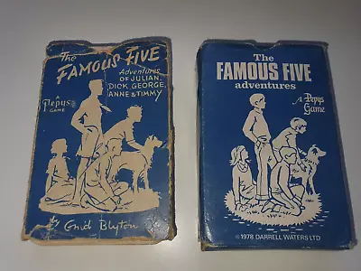2 Vintage Collectable Card Games Famous Five 1970s • £5