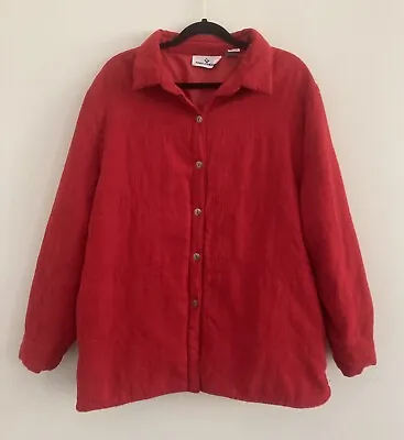 Women's Erin London Jacket Long Sleeve Blazer - Size 1XL Red Soft Button Down • $17.97