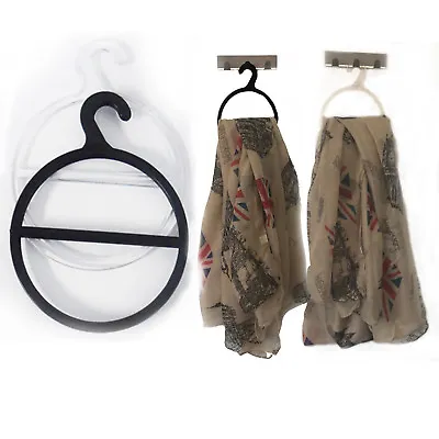 £3.99 • Buy Pashmina Scarf Hangers Display Shawl Tie Holder Belt Ring Organizer Clear Black